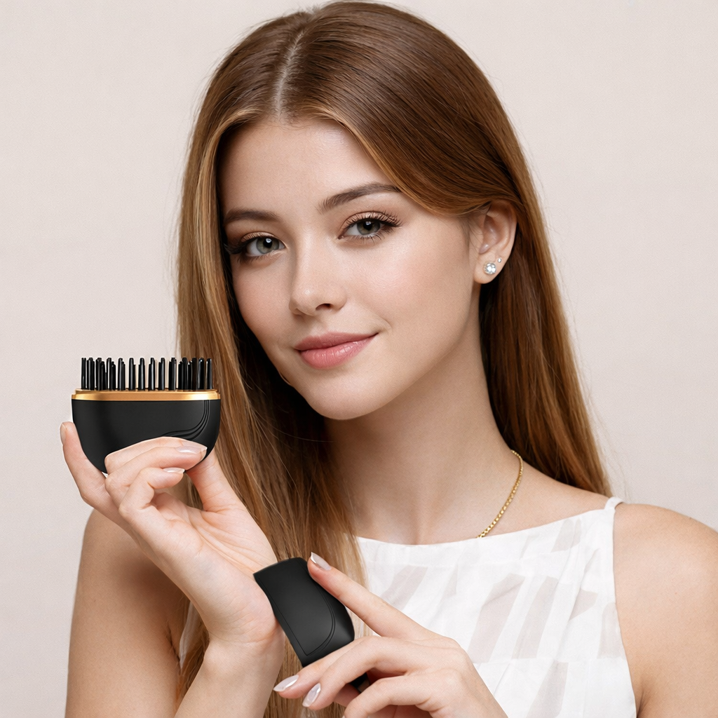 Luvia Kablosuz Taşınabilir Mini Saç Düzleştirici Fırça
